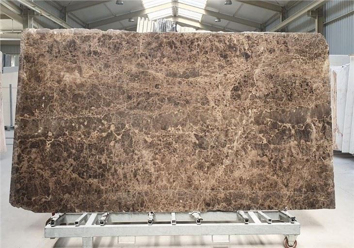 Emperador dark marble slab gangsaw