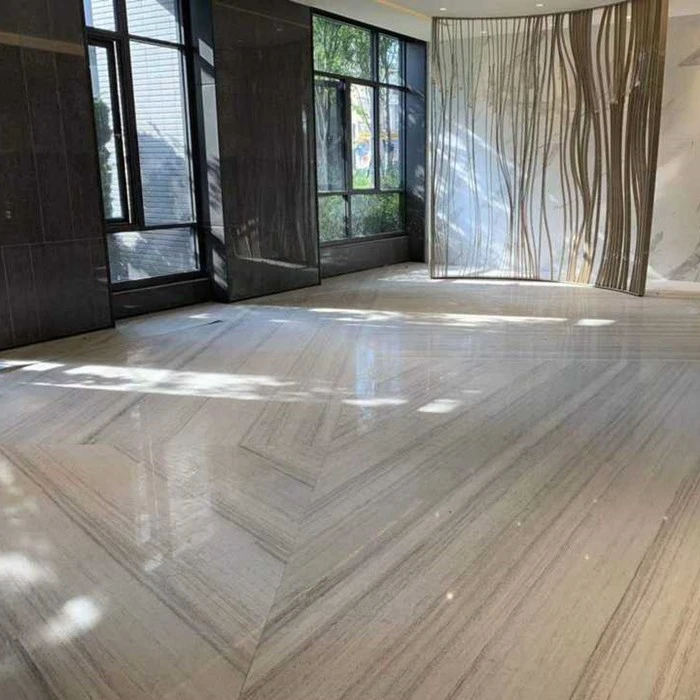 Chinese Crystal Wood Marble Floor bookmatch