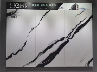 Carreg Sintered Gwyn Panda Ar gyfer Countertops Cegin