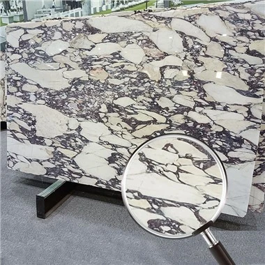 Yr Eidal Calacatta Viola Calacatta Marble Gyda Gwythiennau Porffor Calacatta Porffor